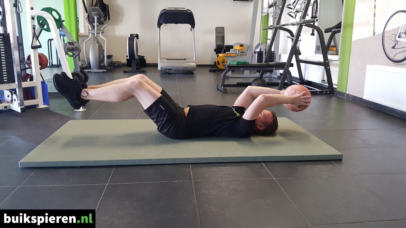 leg lift met fitbal