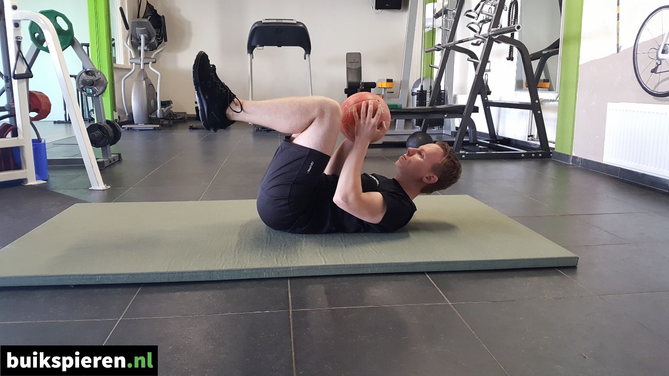 leg lift met fitbal