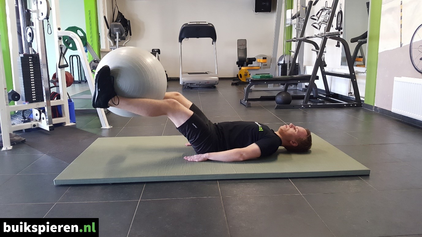leg lift met fitbal